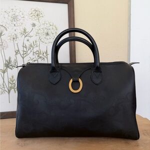 Black Dior Boston bag with Embossed Monogram